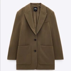 Zara | Olive Oversized Blazer